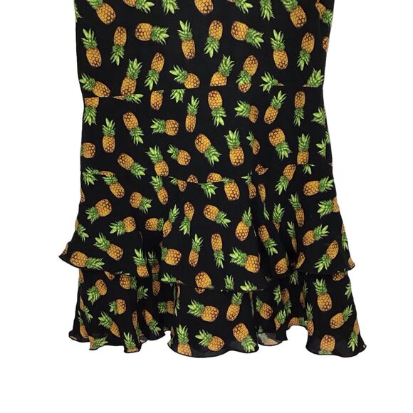 Alice + Olivia Shay Ruffle Skort Romper in Pineapple Black Size 6 - Picture 5 of 9